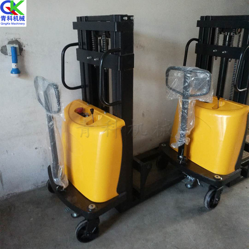 青科牌电动升降堆高车 3米升降电动叉车 半自动手推电动叉货车