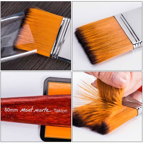 Montmartre 6 nylon hair brushes, studio oil painting brushes, shading brushes, gouache row brushes, wall painting acrylic paint brushes
