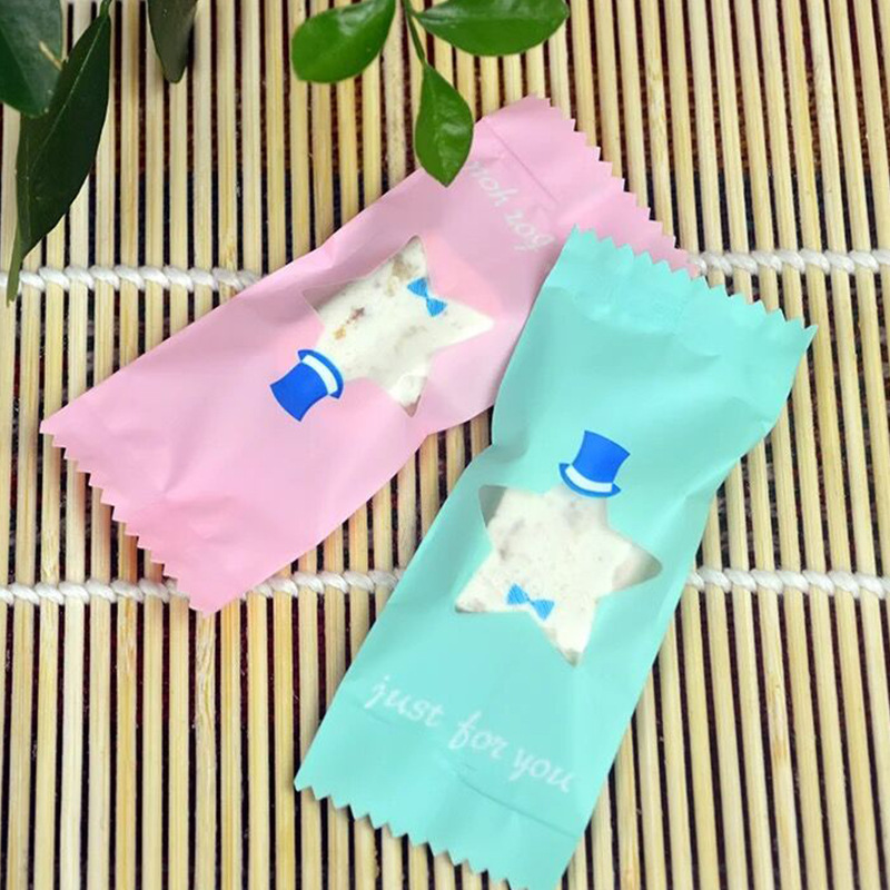 烘焙包装牛轧糖糖果袋开窗糖果纸奶糖内包装袋机封袋现货批发