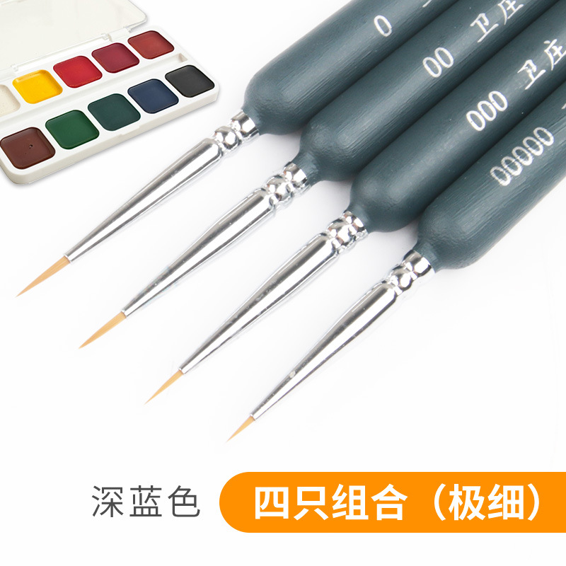 Lobo pelo ultrafino dibujo línea gouache color dibujo pluma 00000 gancho línea pluma solo estudiante de arte de uñas