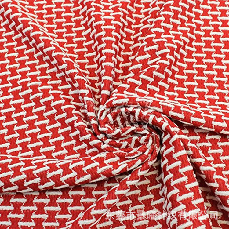 腈纶毛线布面料罗纹坑条螺纹保暖服装布料毛衣扭绳针织提花布