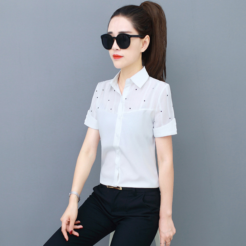 Korean Style New White Cardigan Short-Sleeved Shirt 2026 Women's Summer Outdoor Versatile Top Manufacturer Wholesale