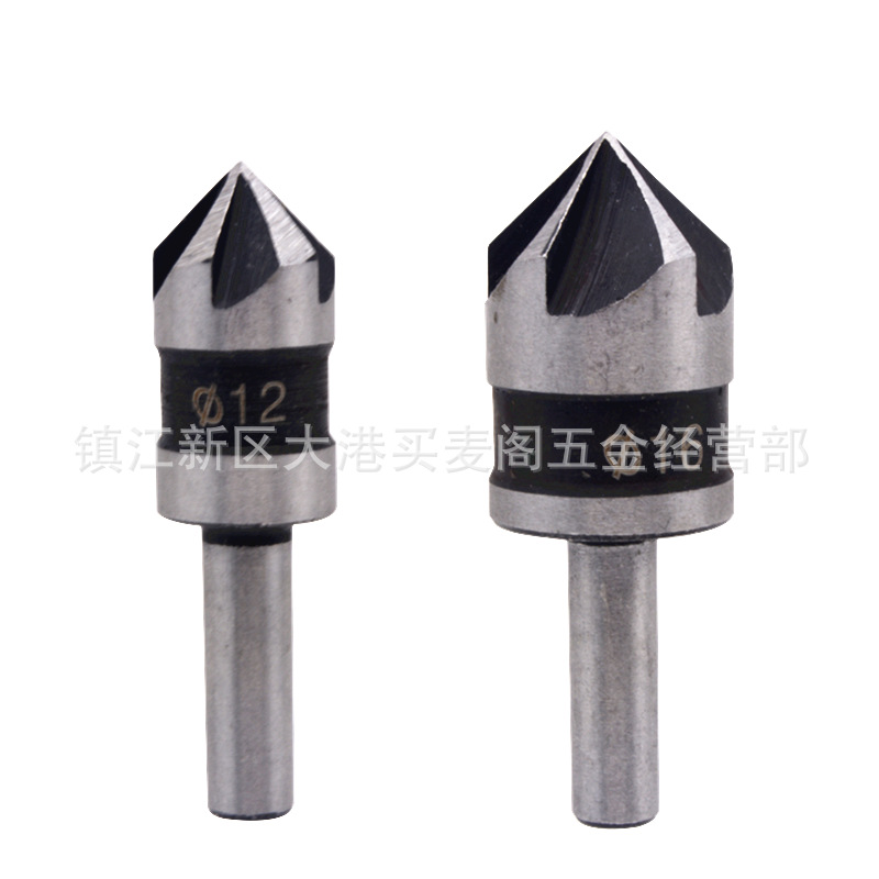 圆柄5刃倒角器 木工沉头钻 锥孔钻12-16mm
