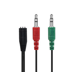 3.5mm Splitter Audio Cable Single Hole Computer Headset Adapter 3.5mm Male to Dual 3.5mm Splitter