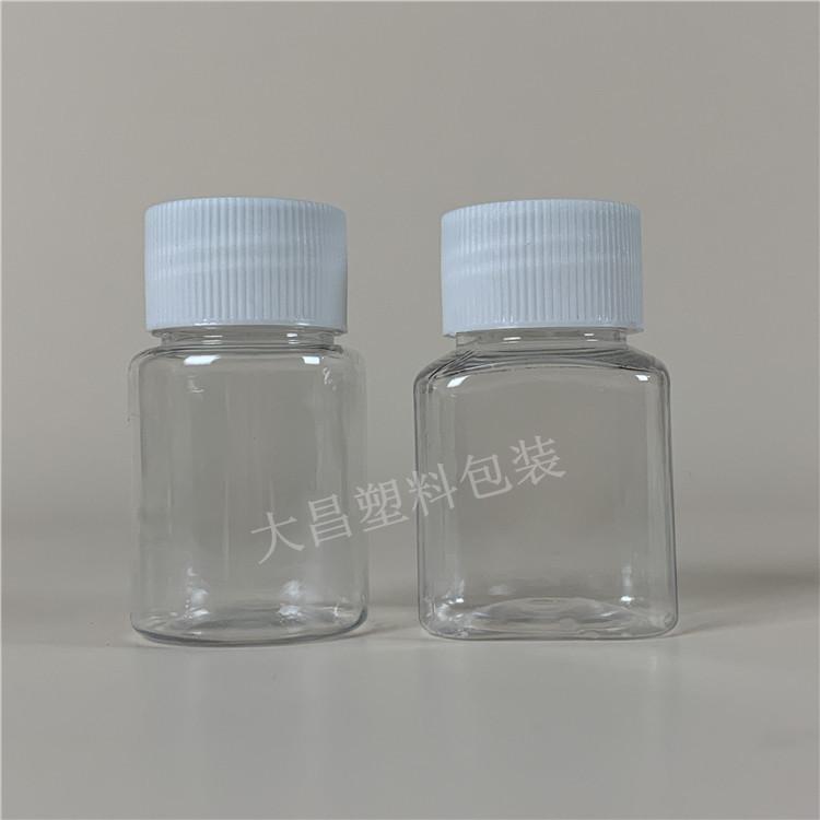 批发 PET30ml塑料大口透明圆瓶方瓶30ml毫升塑料瓶 样品小瓶子