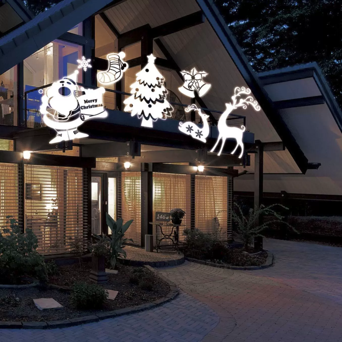 2026新款超高亮3D图案旋转投影灯 遥控圣诞雪花投影舞台灯led