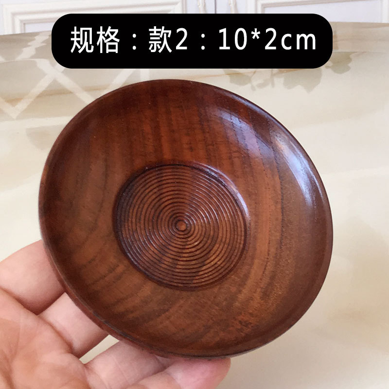 Directo de fábrica de madera plato pequeño titular de taza de café de madera maciza plato salsa redonda especificaciones completas en stock al por mayor