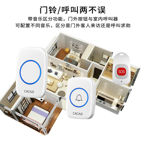 Elderly pager, home wireless remote control, long-distance help doorbell, patient emergency call beller