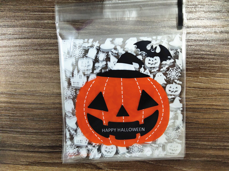 Bolsas de embalaje para dulces de Halloween y Navidad, bolsas para galletas, bolsas autoadhesivas de OPP para hornear, bolsas de embalaje para alimentos navideños