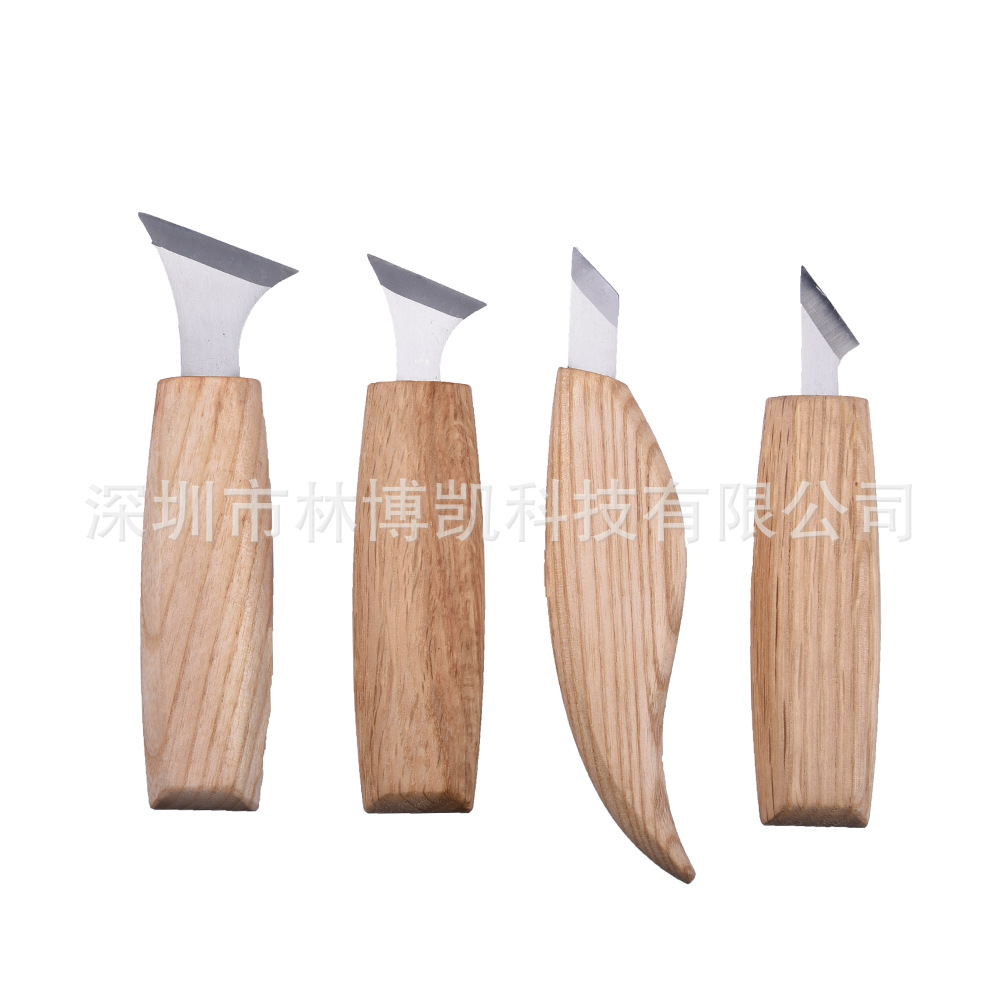 新款4件套 铬钒合金钢刀头 雕刻刀 斜口刀 修边刀 木工雕刻刀工具
