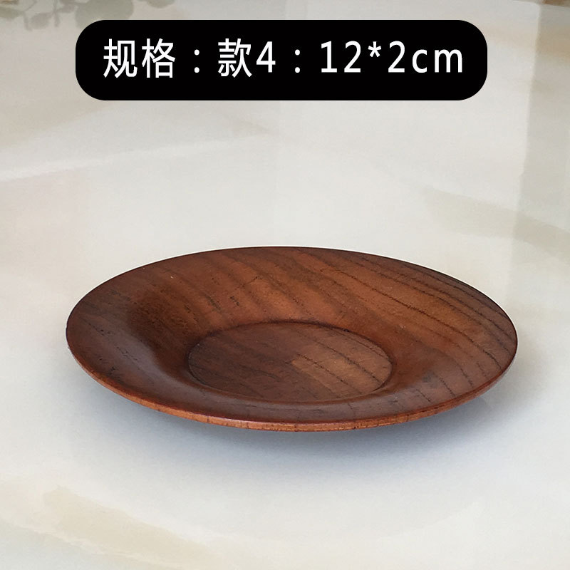 Directo de fábrica de madera plato pequeño titular de taza de café de madera maciza plato salsa redonda especificaciones completas en stock al por mayor