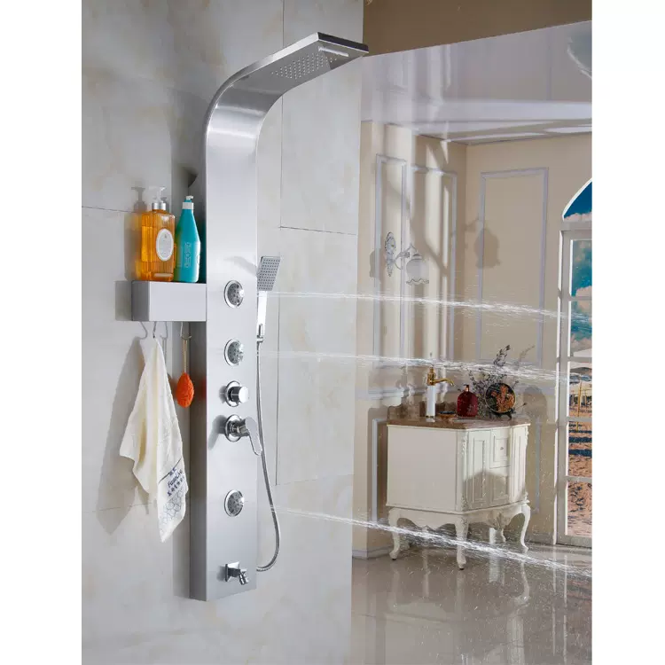 定制加工瀑布出水花洒套装置物架恒温淋浴屏淋浴花洒套装淋浴柱
