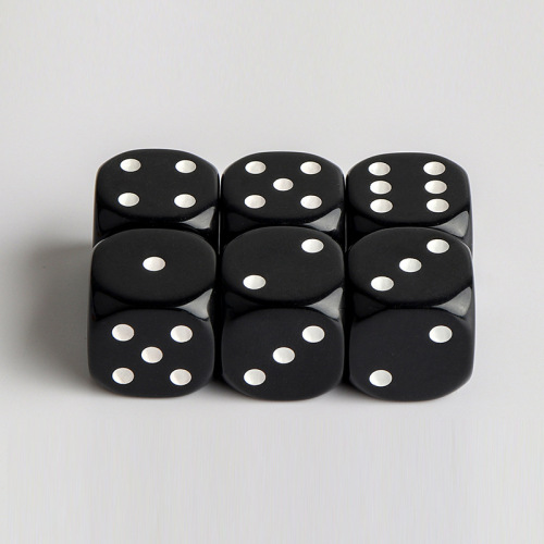 25mm Mid-Autumn Festival Lottery Dice Large Activity Game Props Large Size Stopper Sieve Teaching Aids Lottery Red Black and White