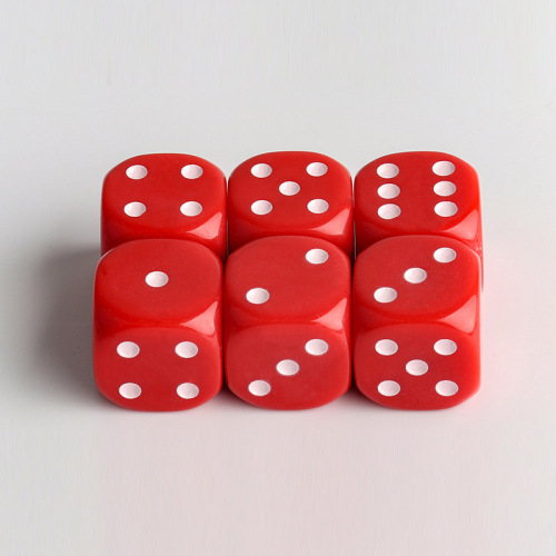 25mm Mid-Autumn Festival Lottery Dice Large Activity Game Props Large Size Stopper Sieve Teaching Aids Lottery Red Black and White