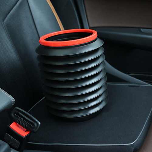 Auto supplies folding trash can 4L car trash can multi-functional telescopic bucket creative portable storage bucket