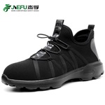 跨境飞织劳保鞋 钢包头防砸防刺穿安全鞋轻便透气安全防护工作鞋