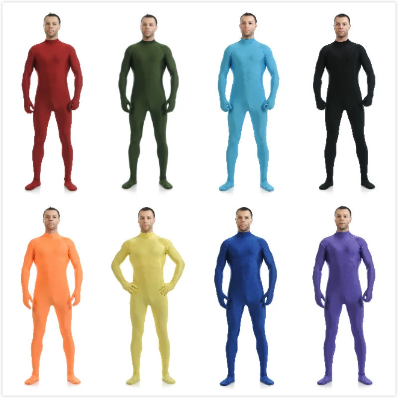 Однотонные колготки без головы из лайкры комбинезон зентай сценическая одежда Amazon