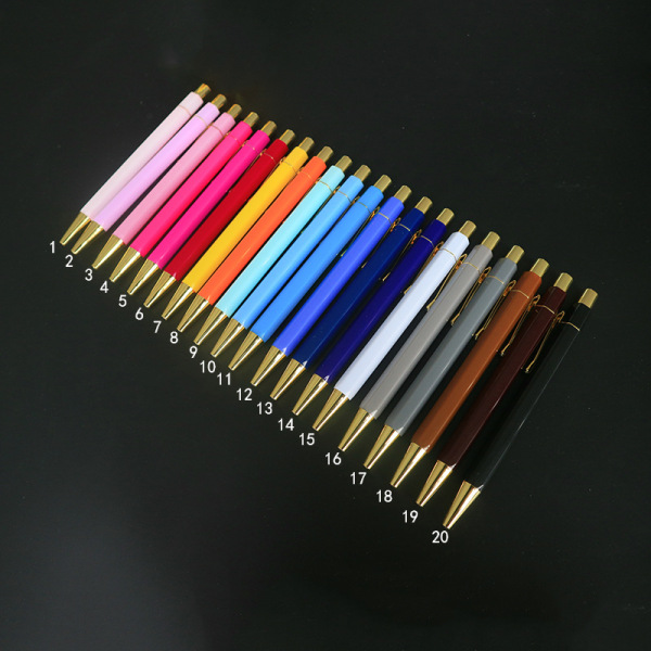 Hexagonal golden ballpoint pen