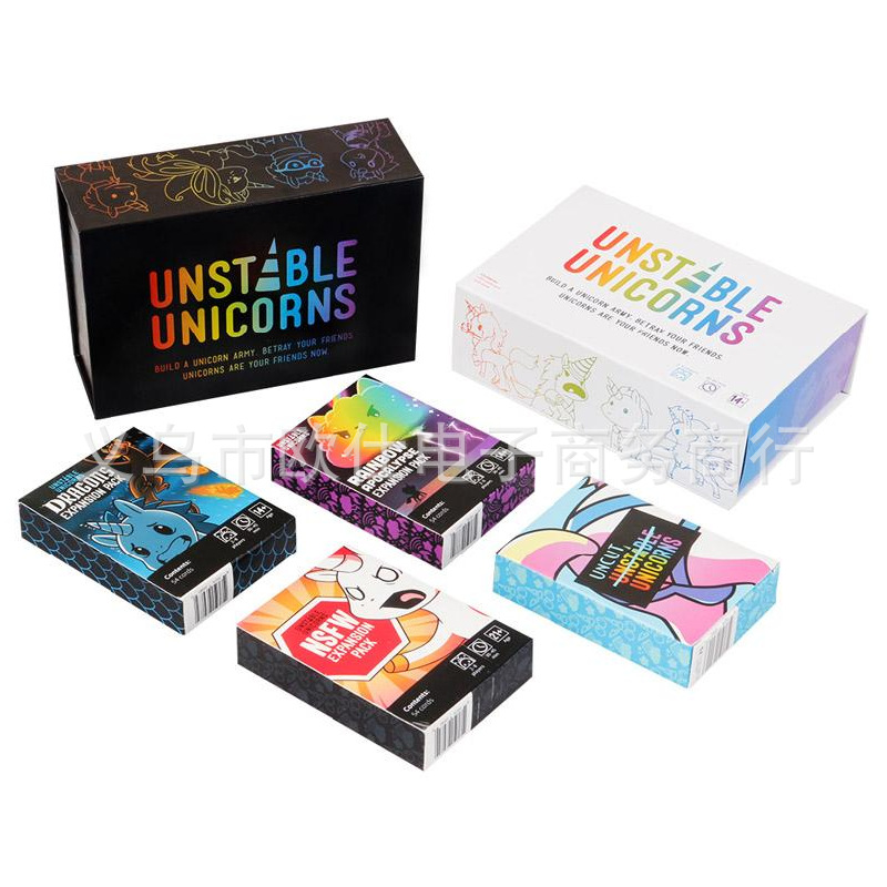 英文版unstable unicorns愤怒的独角兽桌游 纸牌聚会桌游卡牌玩具