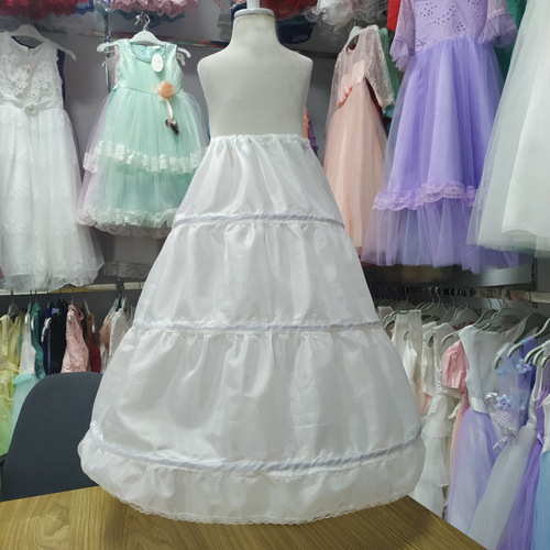 Children's ballgown petticoat flower child princess ball dress girl petticoat ballgown dress steel ring white petticoat stand