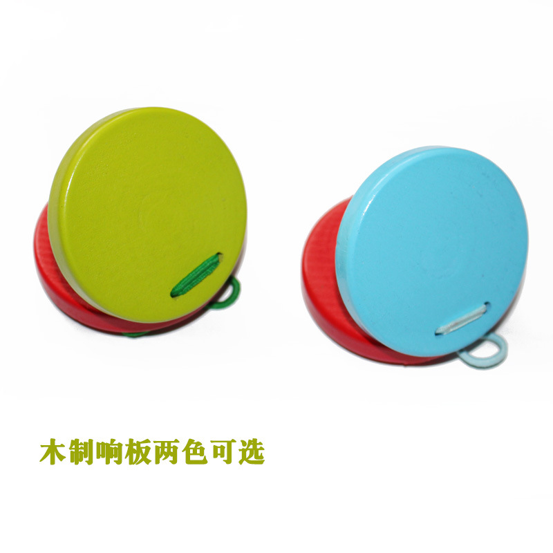 Juguetes de madera para niños educación temprana redonda de mano de madera pequeña Allegro Music Dada Dance fábrica de juguetes para niños al por mayor