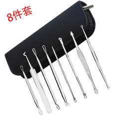 Manufacturer Wholesale Stainless Steel Acne Needle 8-Piece Set Pimples Needle Acne Scaler Blackhead Extractor Beauty Tool