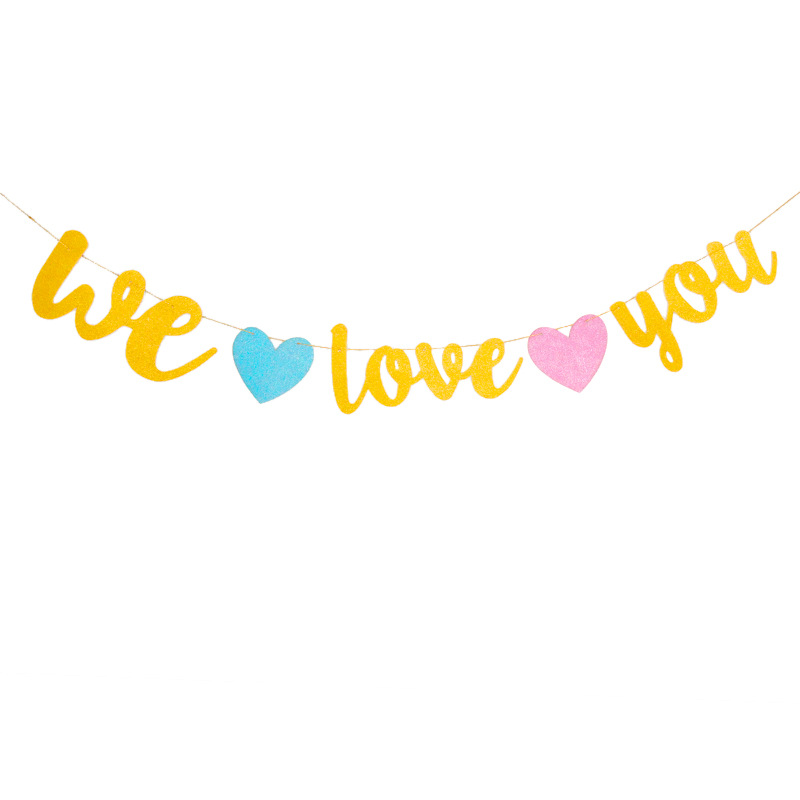 WE LOVE YOU Glitter Garland