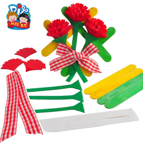 Mother's Day Gift Creative Handmade Wooden Love Photo Frame Hanging Coloring Children's Homemade Materials Wholesale Send to Mom