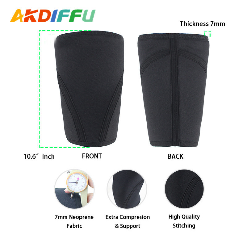 Fábrica al por mayor de neopreno material de buceo rodillera levantamiento de pesas entrenamiento de fuerza en cuclillas engrosada entrega de neopreno