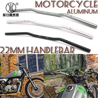 Cg125 Retro Modified Motorcycle Handlebars 22mm Aluminum Alloy Universal Low Handlebars for Modified Bikes (Motorcycle General Parts)