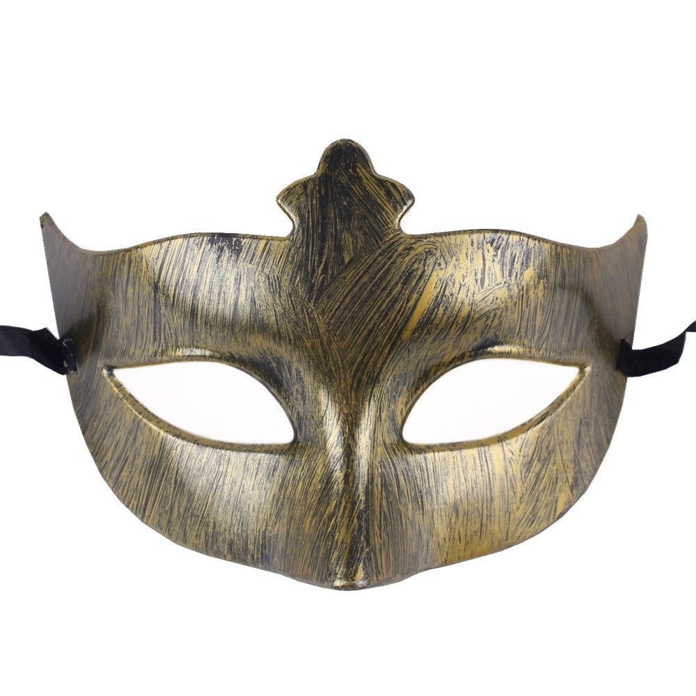 1 Bola máscara de fiesta máscara antigua máscara de bola máscara de hombre antiguo combatiente romano retro máscara de corona