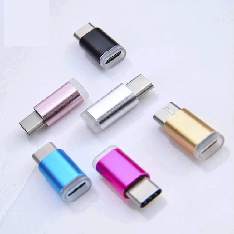 Алюминиевый переходник-поворотник Micro USB на Type‑C, подходит для Android (Micro гнездо на Type‑C)