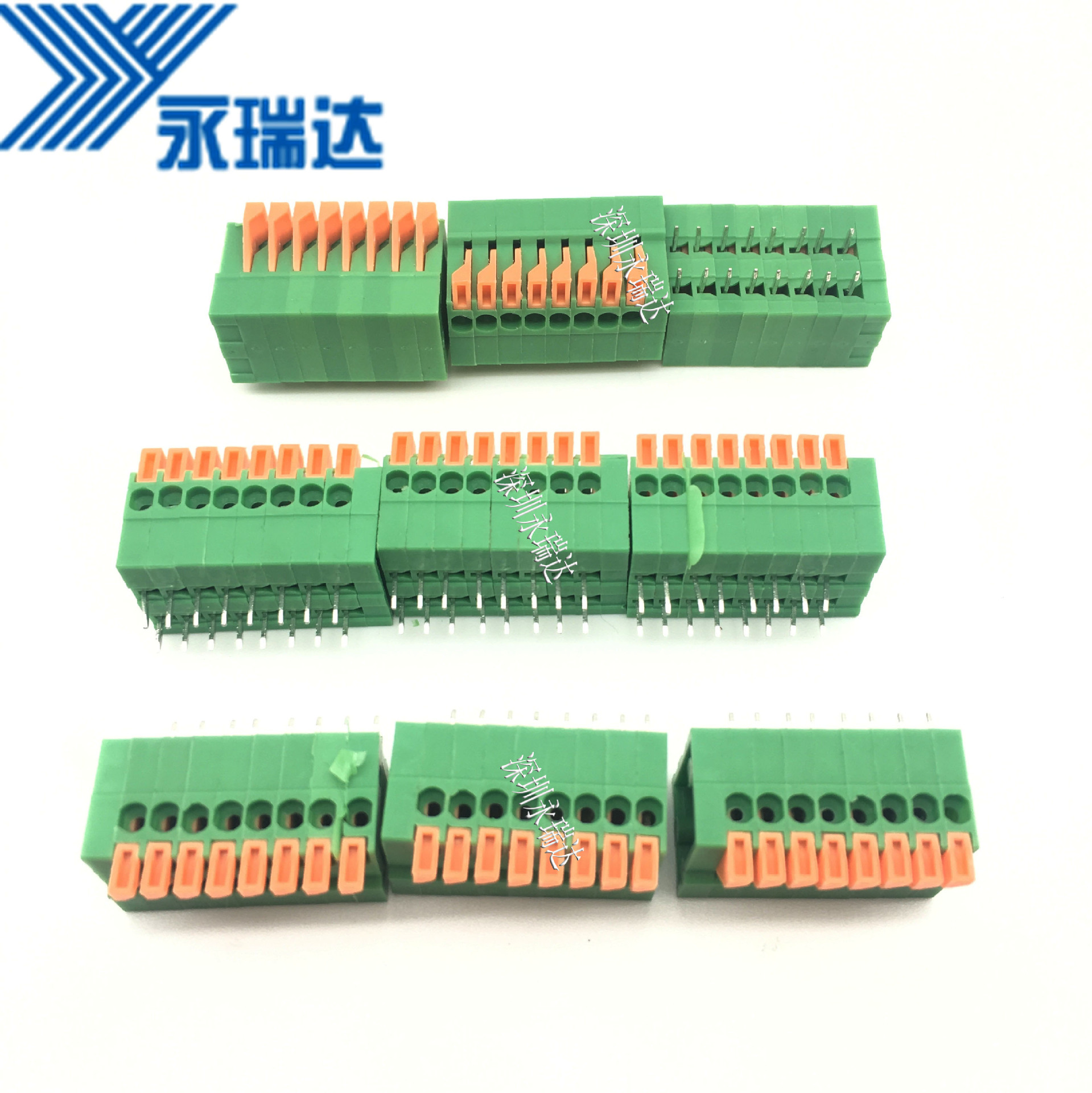 弹簧式接线端子KF141RDG141R 2.54MM 2P3P4P5P6P7P8P9P10P 直脚