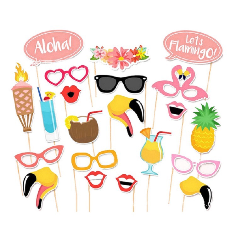 Nueva Hawaii playa vacaciones playa papel barba paja falda boda fiesta de cumpleaños pareja foto props