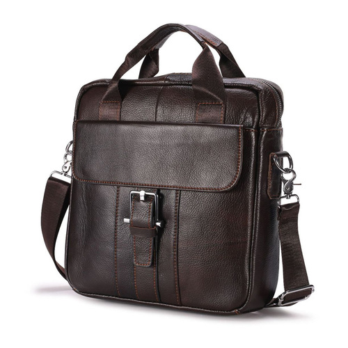 New casual men's briefcase first layer cowhide men's shoulder bag crossbody handbag
