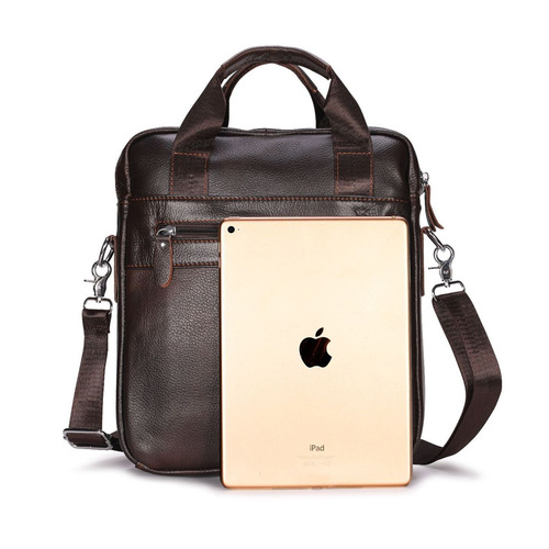 New casual men's briefcase first layer cowhide men's shoulder bag crossbody handbag