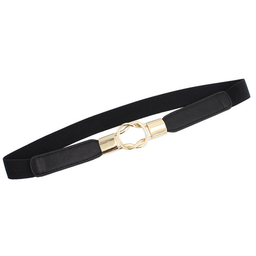 Korean style women's elastic thin waistband with dress decorative belt red and black and white small belt trendy one-piece dropshipping