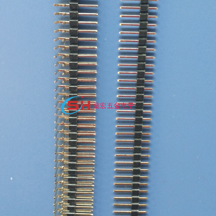 供应2.54排针，杜邦2.54连接器，2.54单/双排直针，弯针。