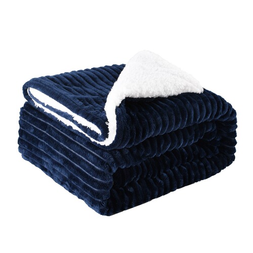 Cross-border new product thickened flannel sherpa composite double-layer blanket leisure throw blanket gift blanket all year round