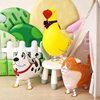 Wholesale walking pet balloons Children's cartoon holding rope multiple walking animal aluminum membrane balloon