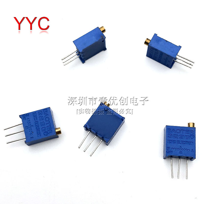 3296W多圈可调电位器1K2K5K10K20K50K100K200K500K1M 顶调203 104