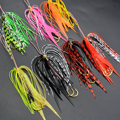 Split-tail, straight-bodied streamer with 14cm/2g length, hand-tied featuring silicone filaments and a mustache-like design—paired with Ise-ni gold hooks for the Yan Yue series.