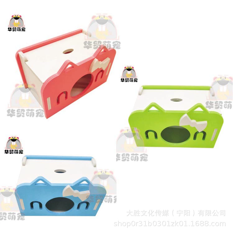 Экологическое деревянное спальное гнездо для домашних животных Деревянный дом Товары для животных Happy Meow Милый милый спальное гнездо для домашних животных Гнездо для хомяка