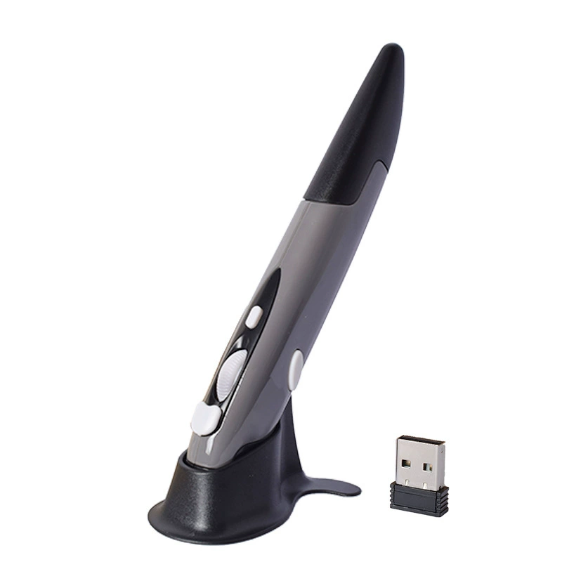 Эргономичная вертикальная беспроводная ручная мышь Pen, 2.4G & Bluetooth, DPI 800–1600, компактный готовый к подарку