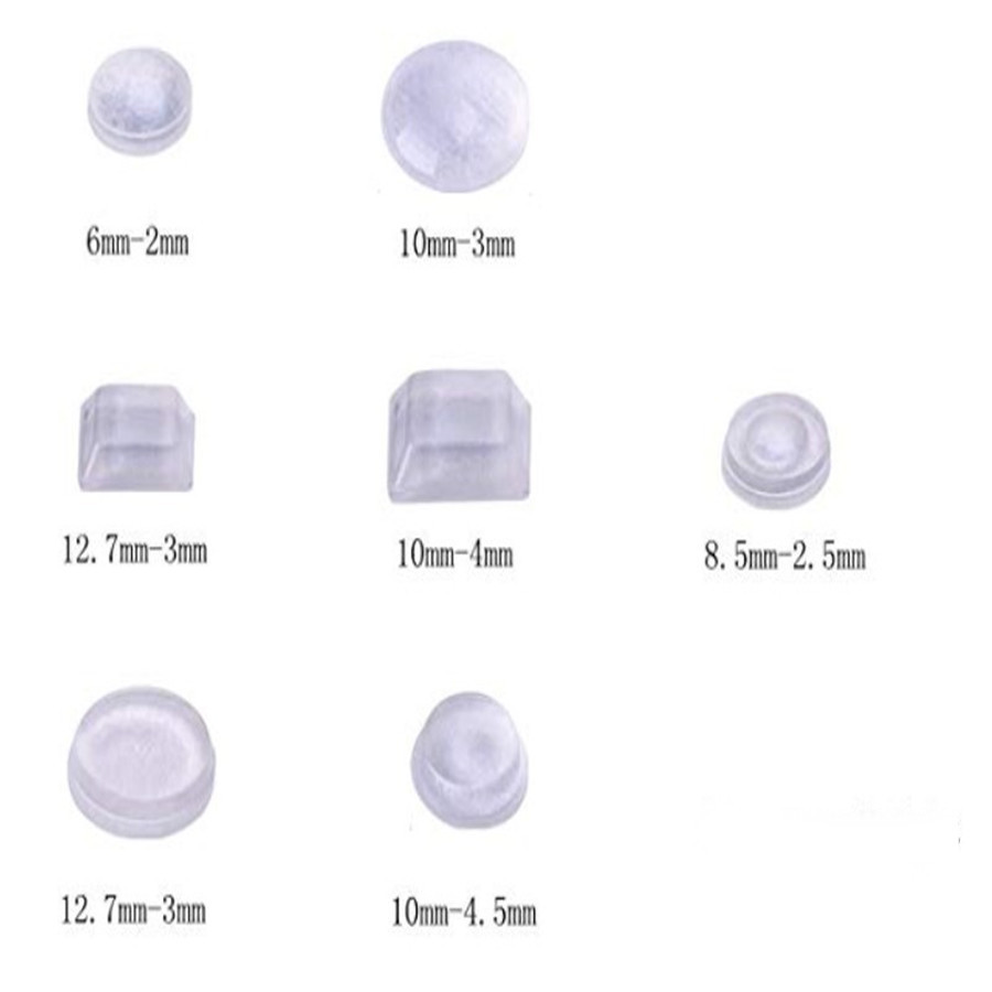 En stock almohadilla de silicona autoadhesiva puerta del gabinete almohadilla anticolisión silenciador Pegatinas de silencio almohadilla de amortiguación de silicona partículas anticolisión partículas antideslizantes
