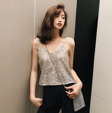 2024新款港味chic性感闪闪亮片吊带外穿夜店风显瘦内搭小背心女