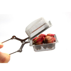 Factory direct supply woven belt handle tea strainer 304 stainless steel tea scoop creative tea brewing accessory tea ball accessory