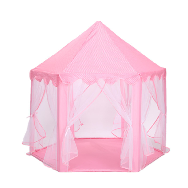 Casita de Juego Carpa Castillo de Princesa de Tela de Poliéster para Niños en Interior