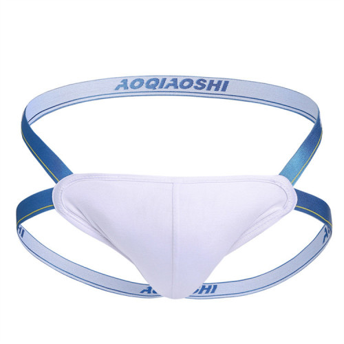 New Men's Underwear Solid Color Sexy Double Modal Double Layer Seamless U Protruding Big Bag Sexy T-Pants Wholesale