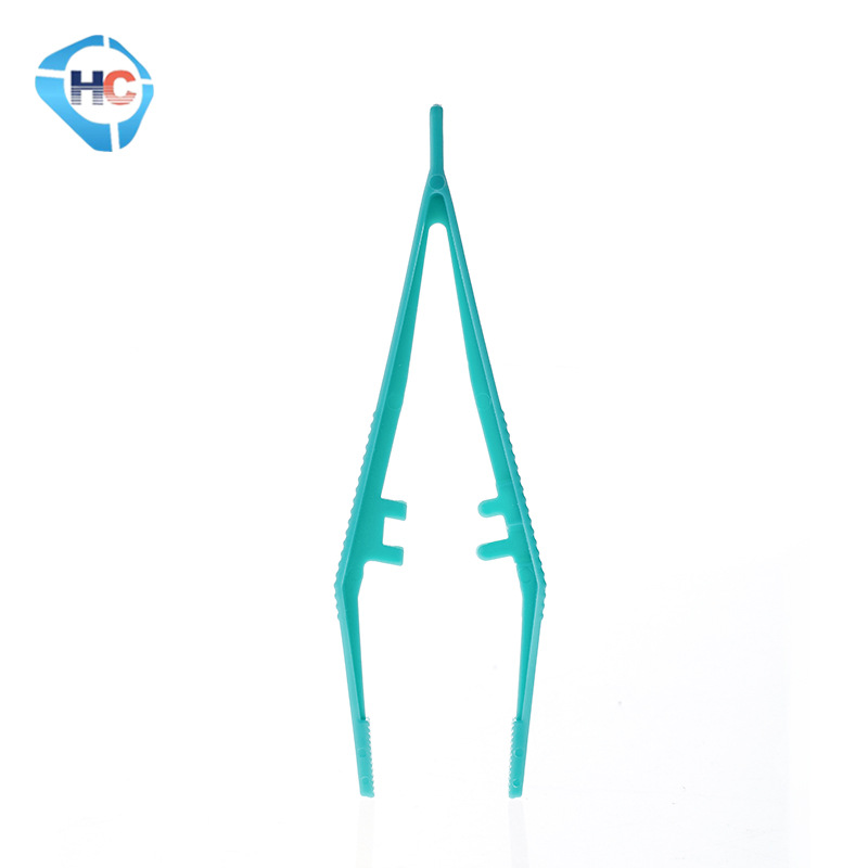亚安 塑料镊子医用镊子一次性使用敷料镊 透析包镊子13CM